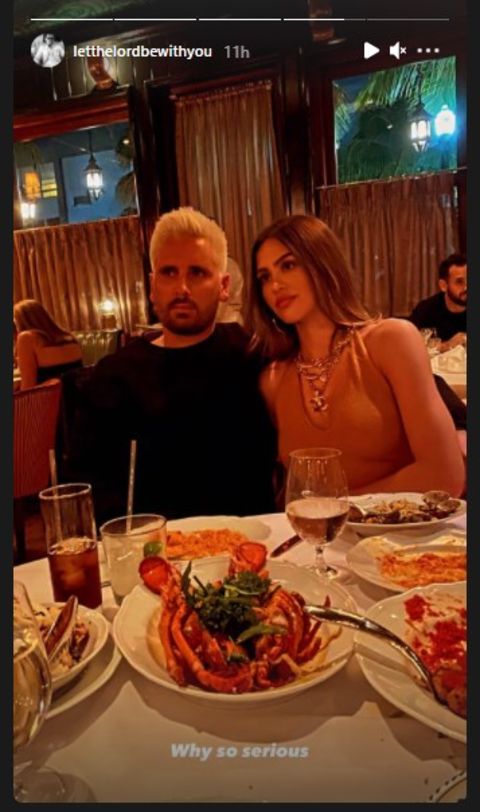 Scott Disick and Amelia Hamlin having a dinner date.